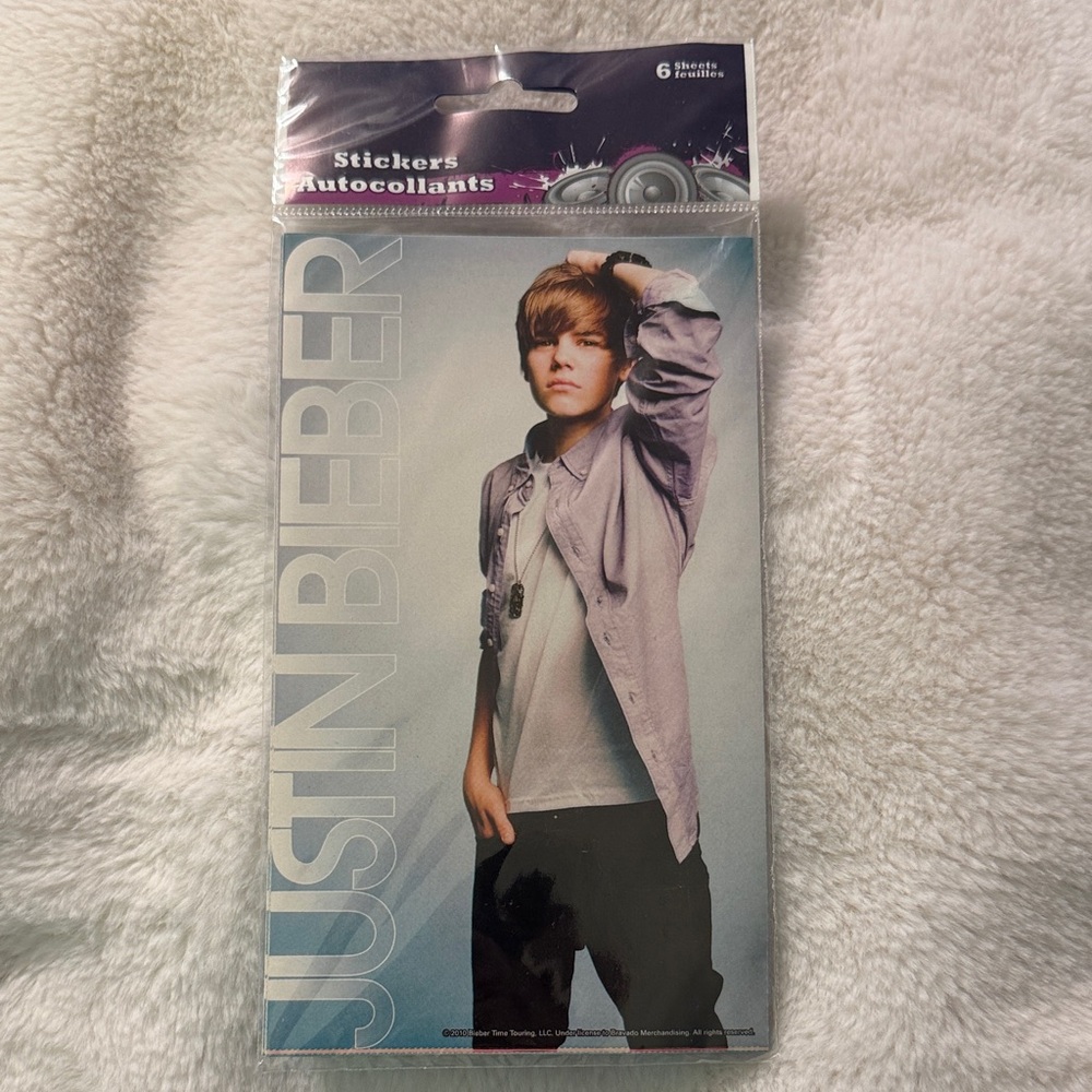 Justin Bieber Sticker Set - Black and White